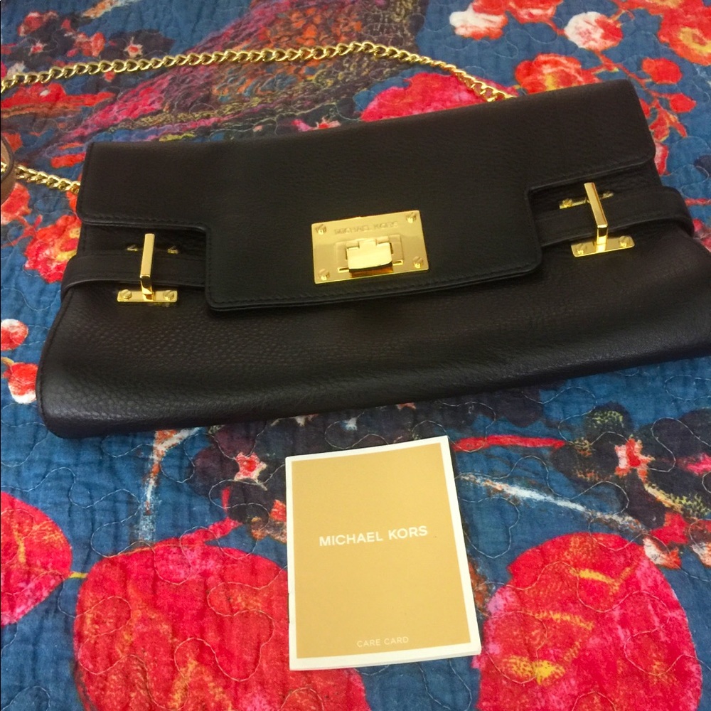 Michael Kors Black Envelope Sling Purse